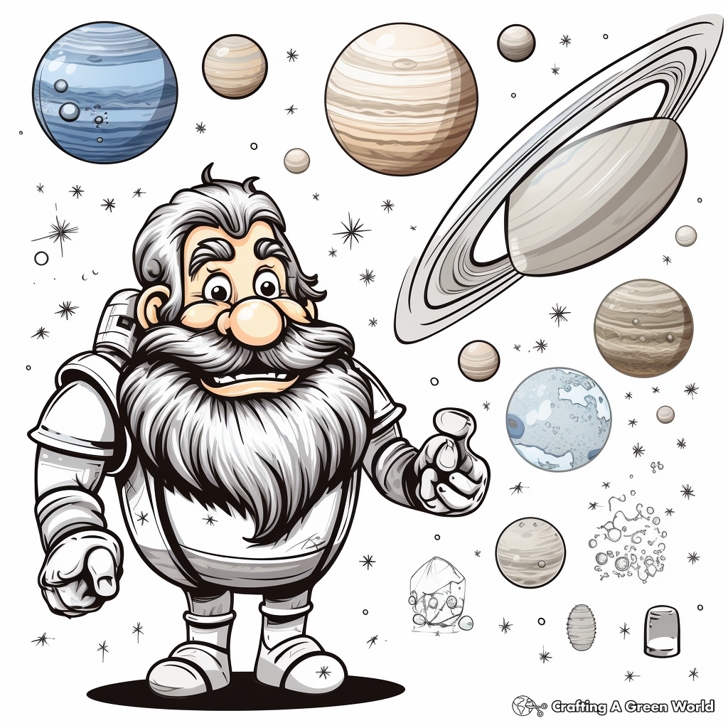 Solar System Dwarf Planets Coloring Workbook Pages 4