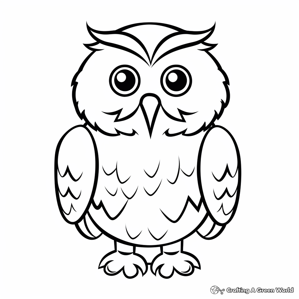 Solitary Snowy Owl Coloring Pages 4