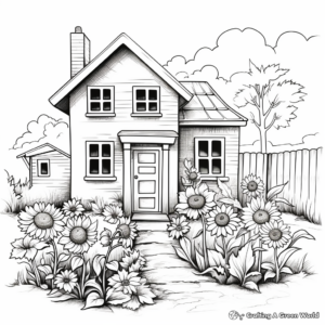 Solitude in the Cottage Garden Coloring Pages 2