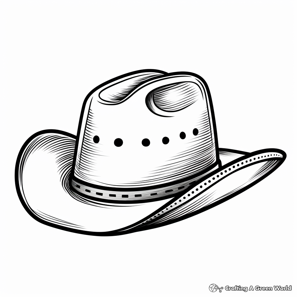 Sombrero Vaquero: Mexican Cowboy Hat Coloring Pages 2