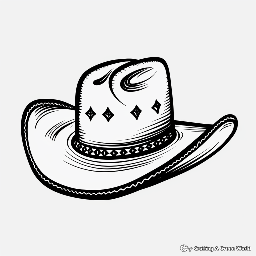 Sombrero Vaquero: Mexican Cowboy Hat Coloring Pages 3