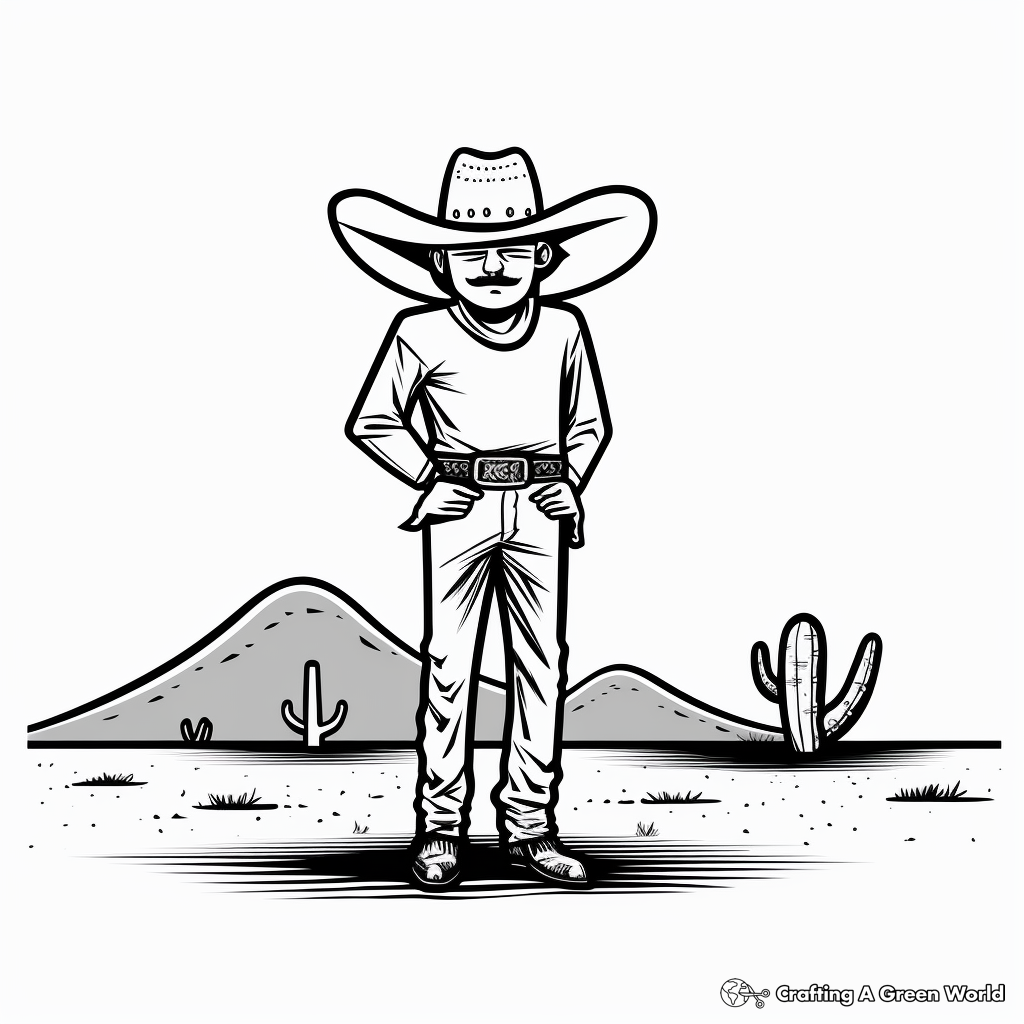Sombrero Vaquero: Mexican Cowboy Hat Coloring Pages 4