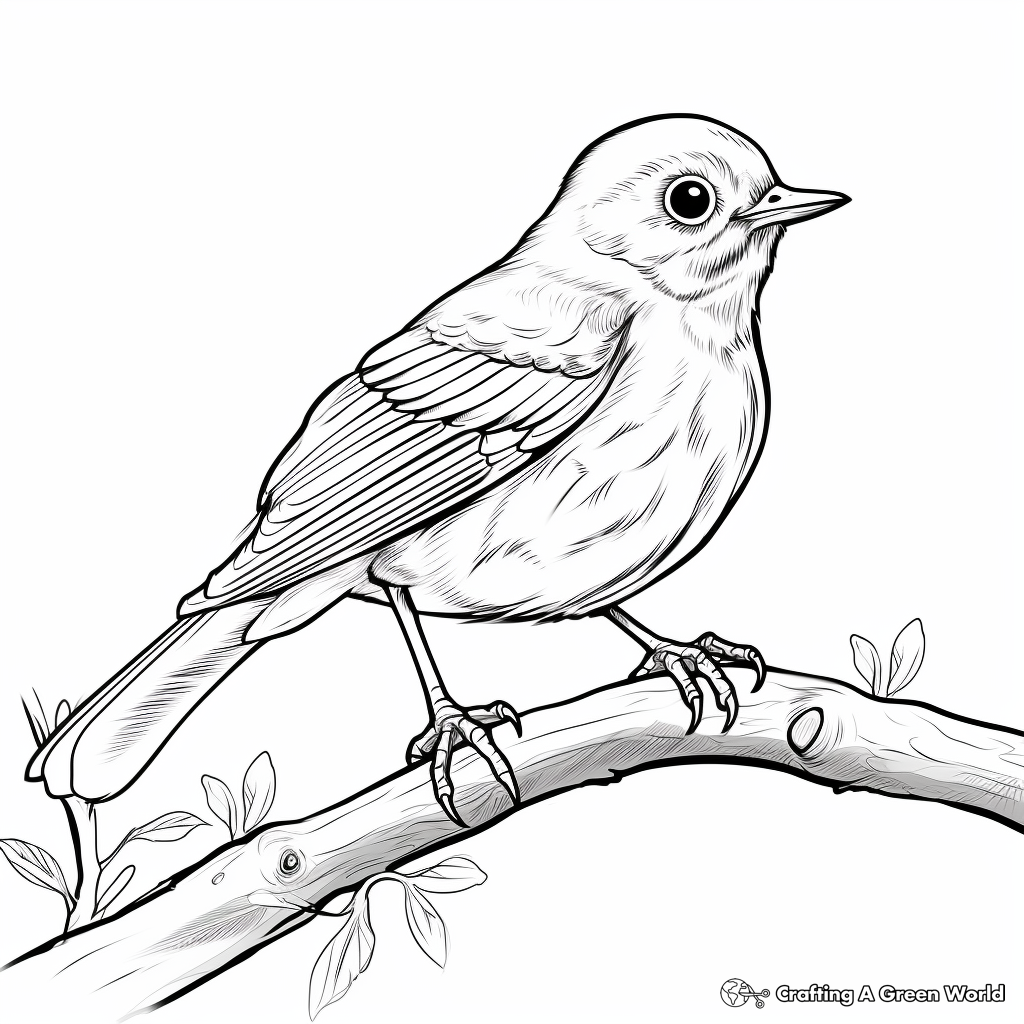 Soothing Baby Nightingale Coloring Sheets for Adults 4