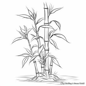 Soothing Bamboo Plant Coloring Pages 2