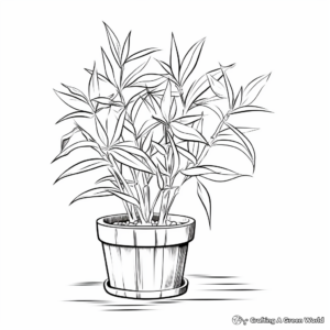 Soothing Bamboo Plant Coloring Pages 3