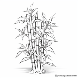 Soothing Bamboo Plant Coloring Pages 4