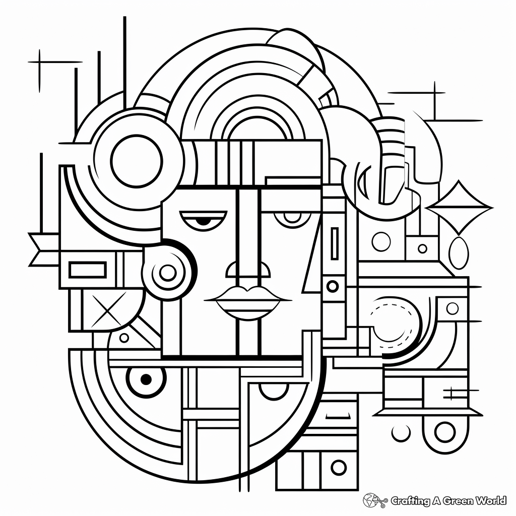Soothing Geometric Shapes Coloring Pages for adults 1