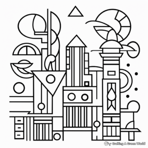 Soothing Geometric Shapes Coloring Pages for adults 2