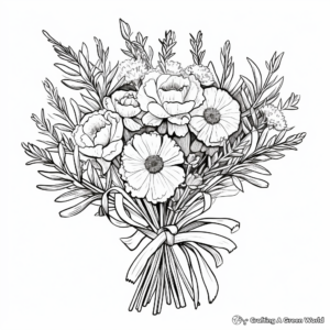 Soothing Lavender Bouquet Coloring Pages 1