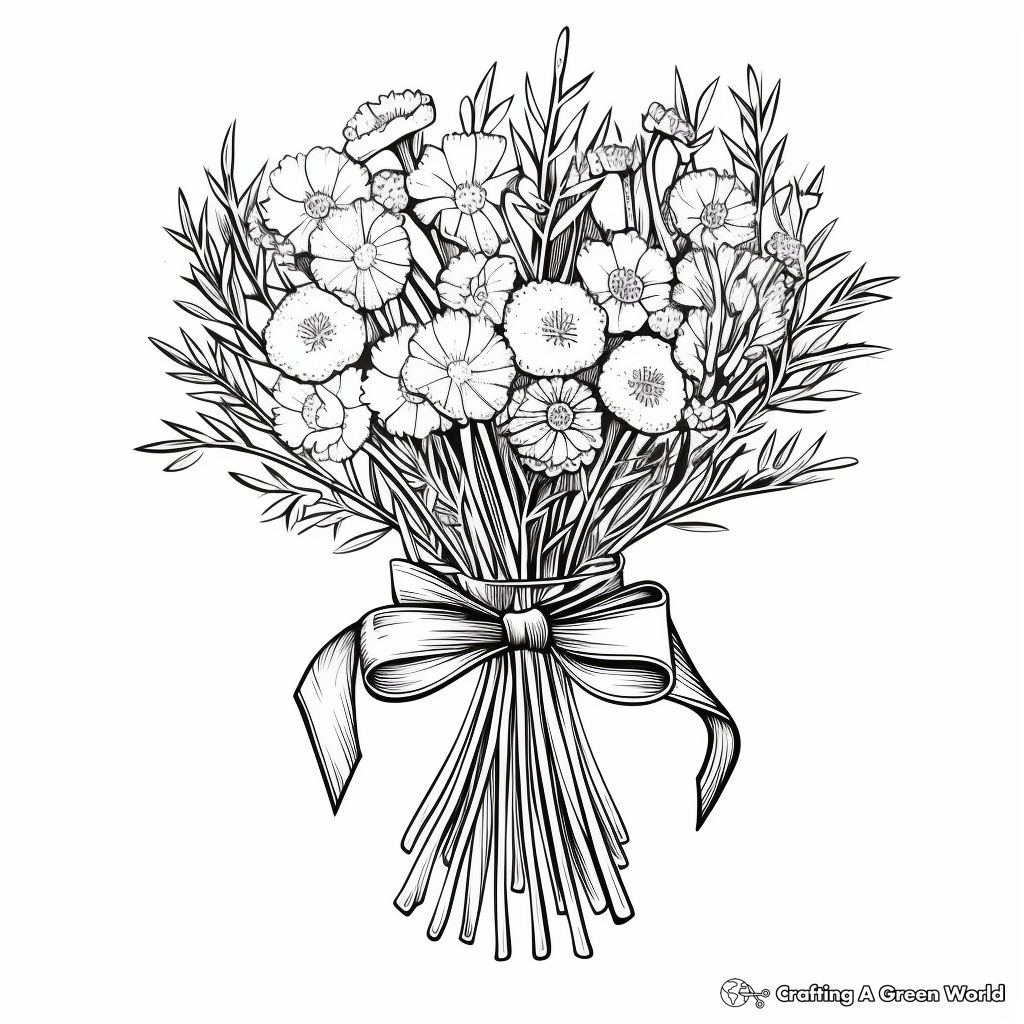 Soothing Lavender Bouquet Coloring Pages 4