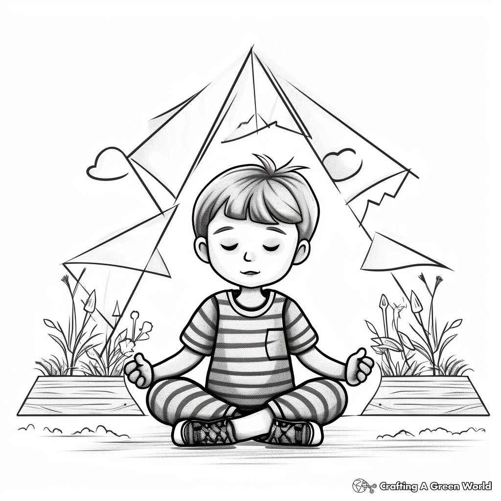 Soothing Yoga Poses Coloring Pages 2