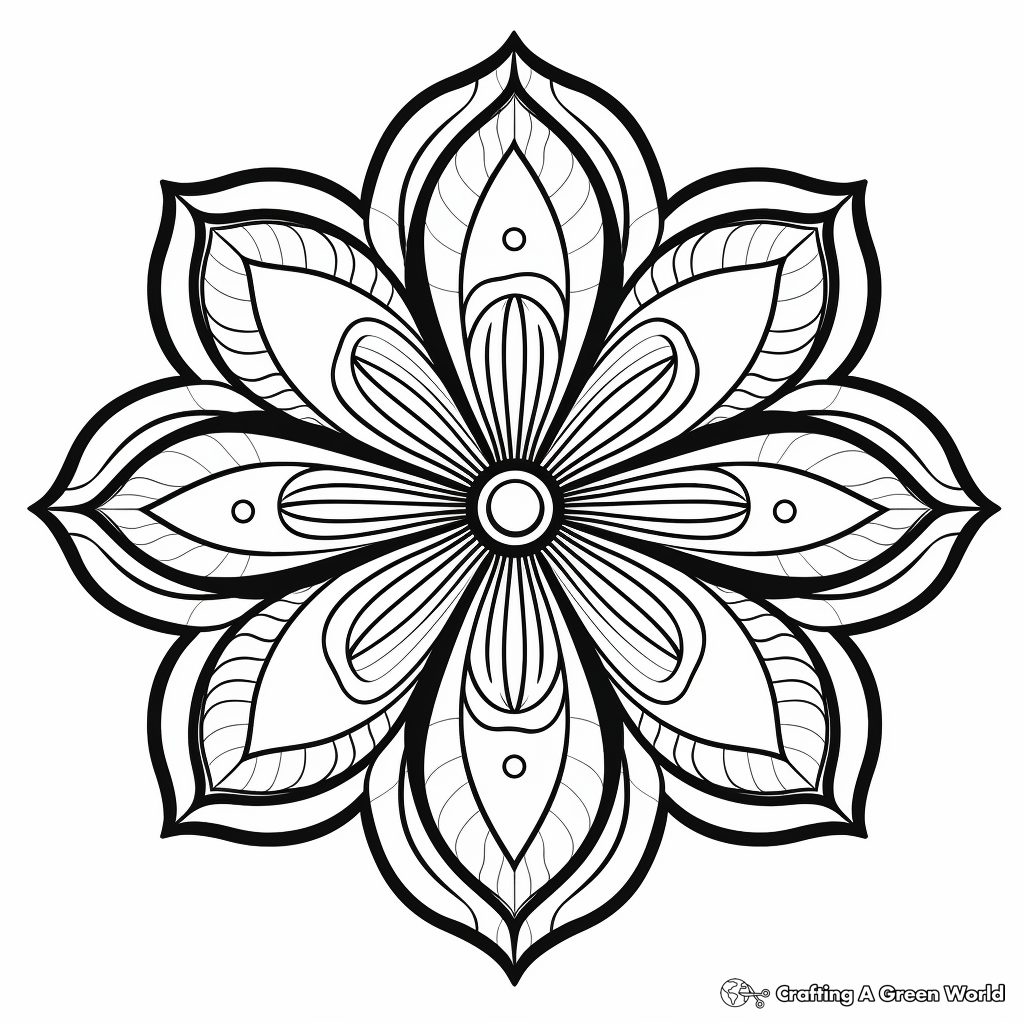 Sophisticated Daisy Mandala Coloring Pages 1