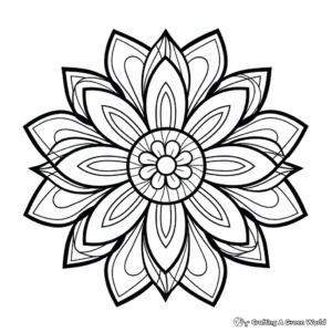 Sophisticated Daisy Mandala Coloring Pages 2