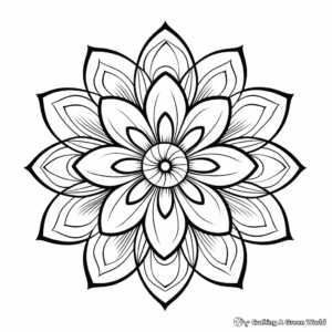 Sophisticated Daisy Mandala Coloring Pages 3