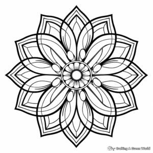 Sophisticated Daisy Mandala Coloring Pages 4