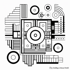 Sophisticated Fractal Geometric Coloring Pages 3