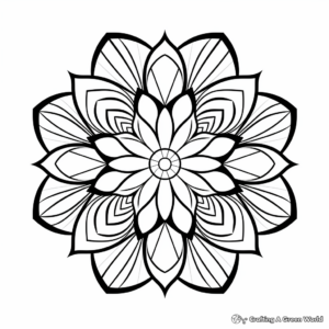 Sophisticated Geometric Mandala Coloring Pages 2
