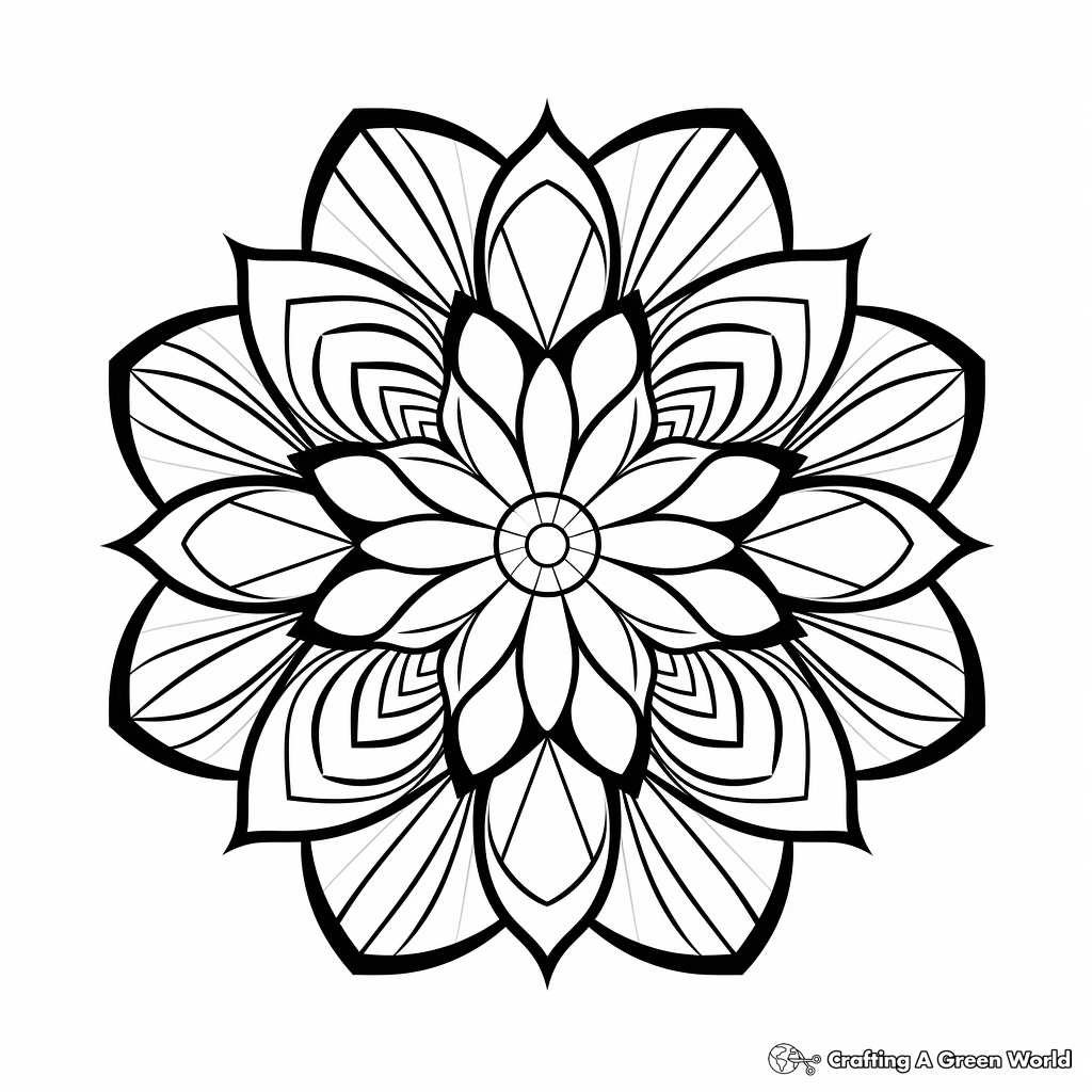 Sophisticated Geometric Mandala Coloring Pages 2