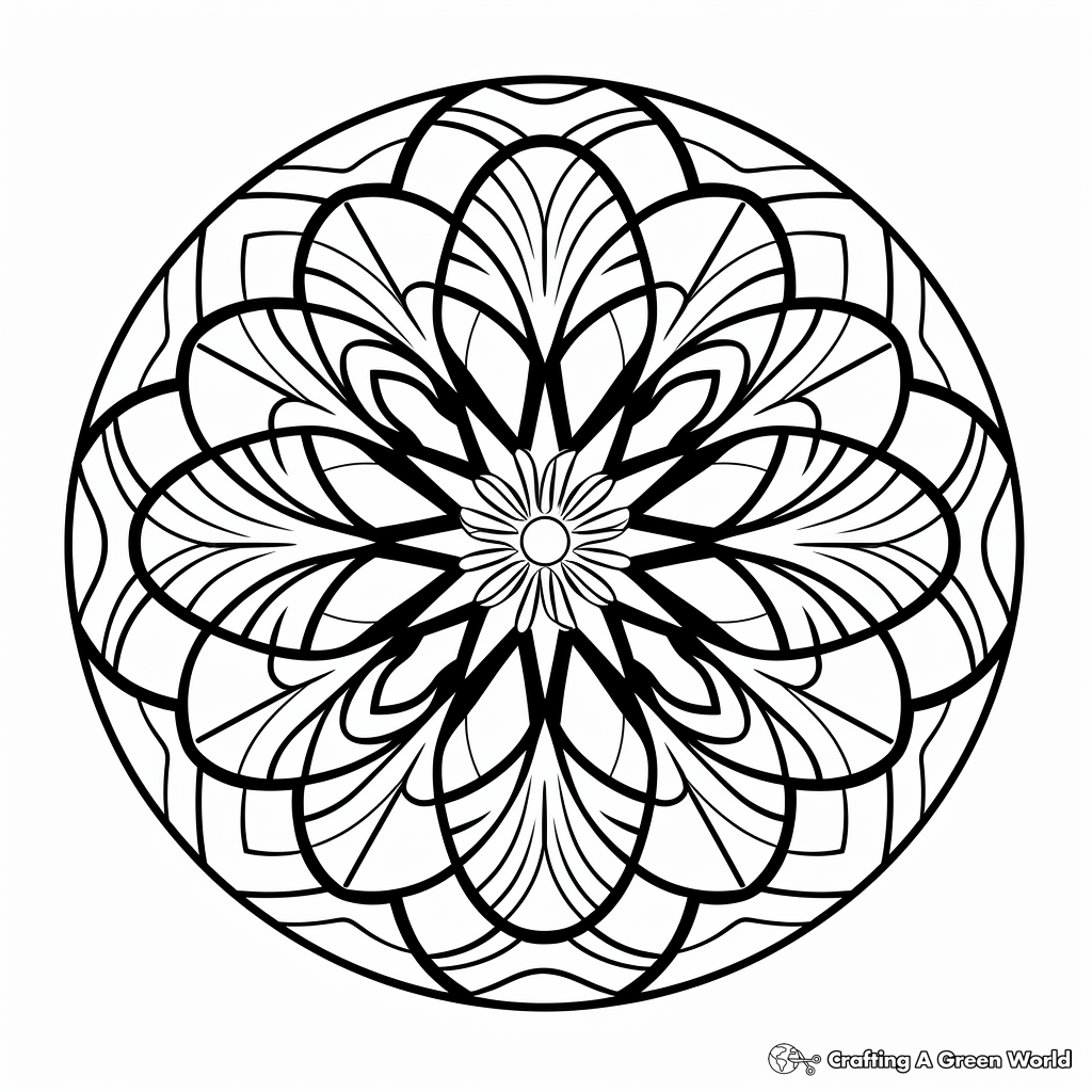 Sophisticated Geometric Mandala Coloring Pages 3