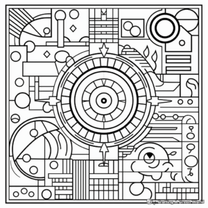 Sophisticated Geometric Patterns Coloring Pages 3