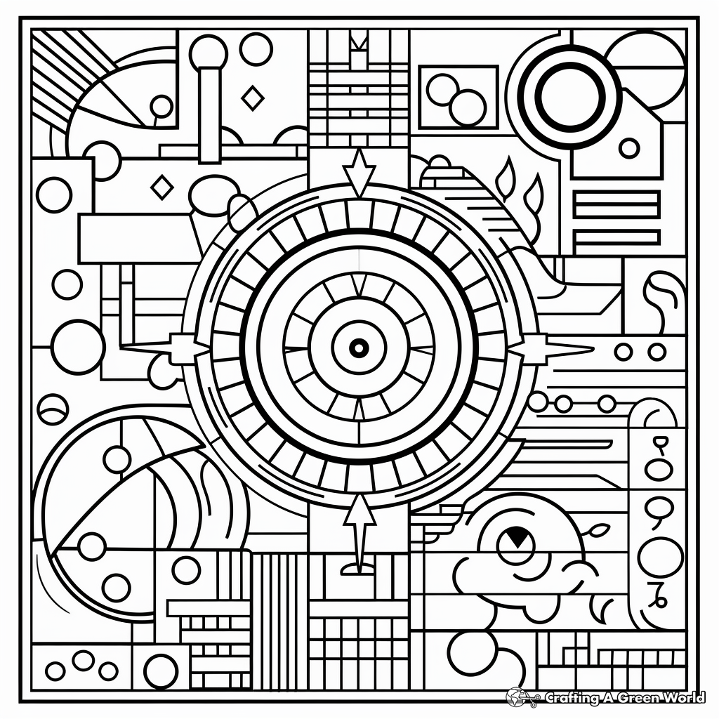 Sophisticated Geometric Patterns Coloring Pages 3
