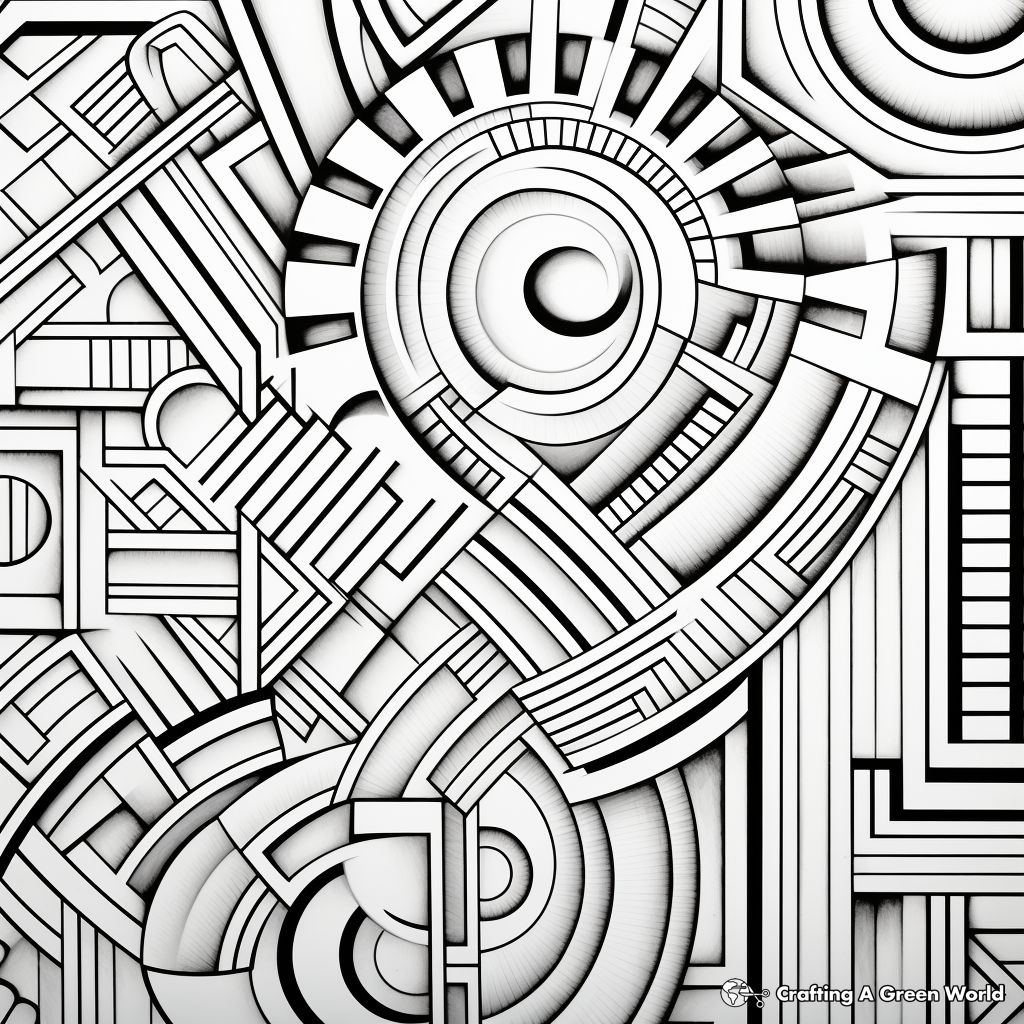 Sophisticated Geometric Patterns Coloring Pages 4