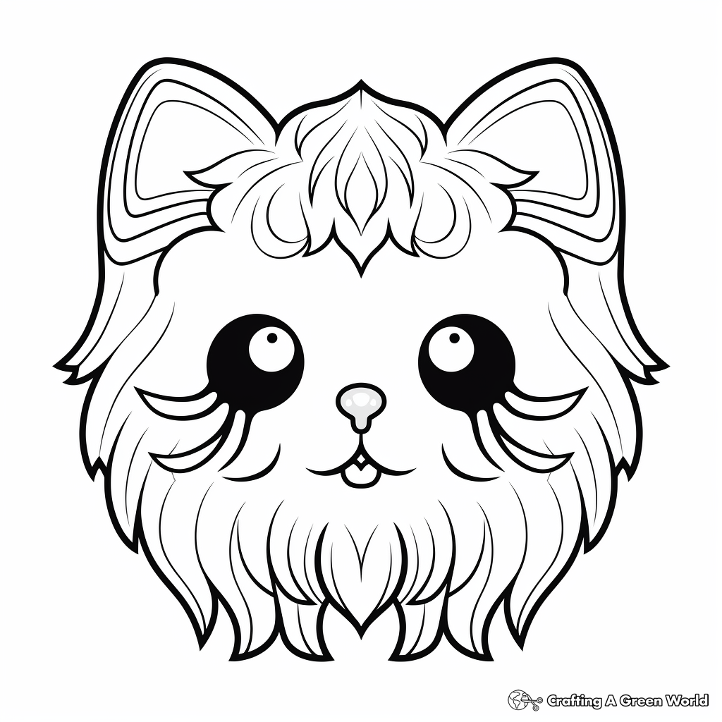 Sophisticated Persian Cat Head Coloring Pages 3