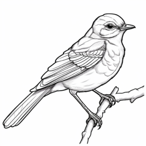 Southern Mockingbird Coloring Pages 3