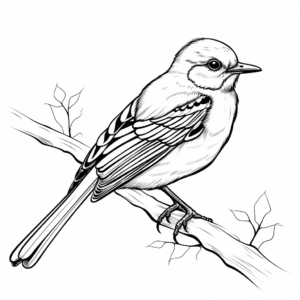 Southern Mockingbird Coloring Pages 4