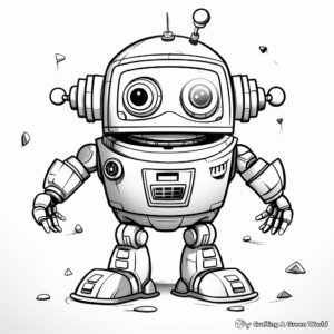 Space Robot Explorers Coloring Pages 2