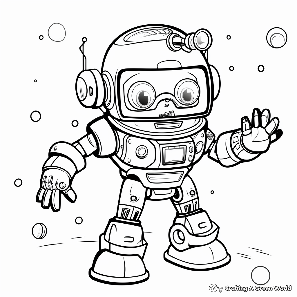 Space Robot Explorers Coloring Pages 3