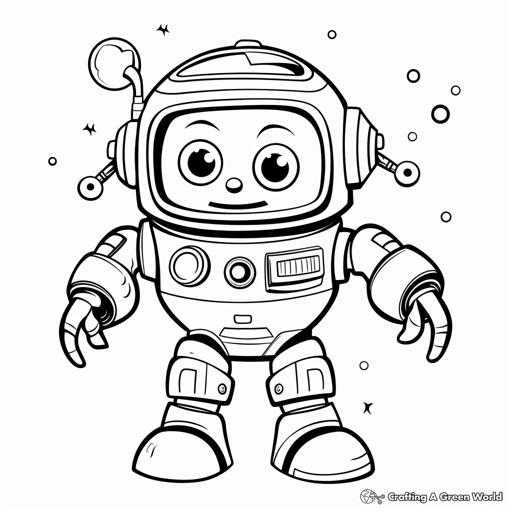 Space Robot Explorers Coloring Pages 4