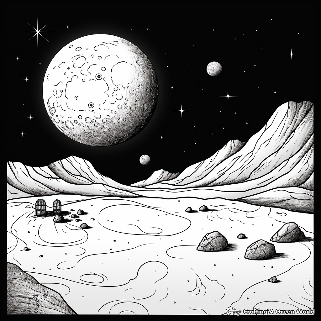 Space-Themed Pluto Coloring Pages: Recovering Lost Planets 3