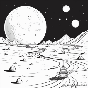 Space-Themed Pluto Coloring Pages: Recovering Lost Planets 4