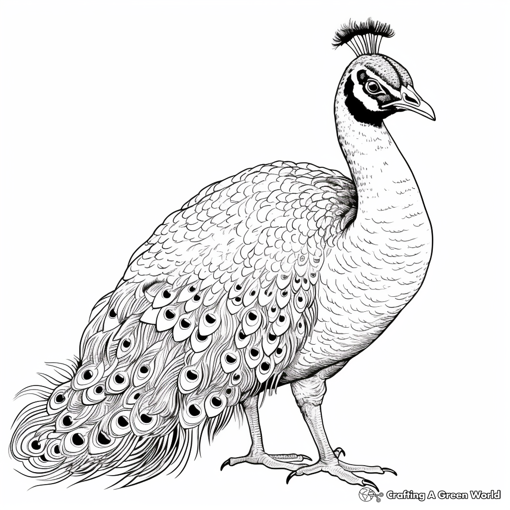 Spalding Peacock Hybrid Coloring Pages 2