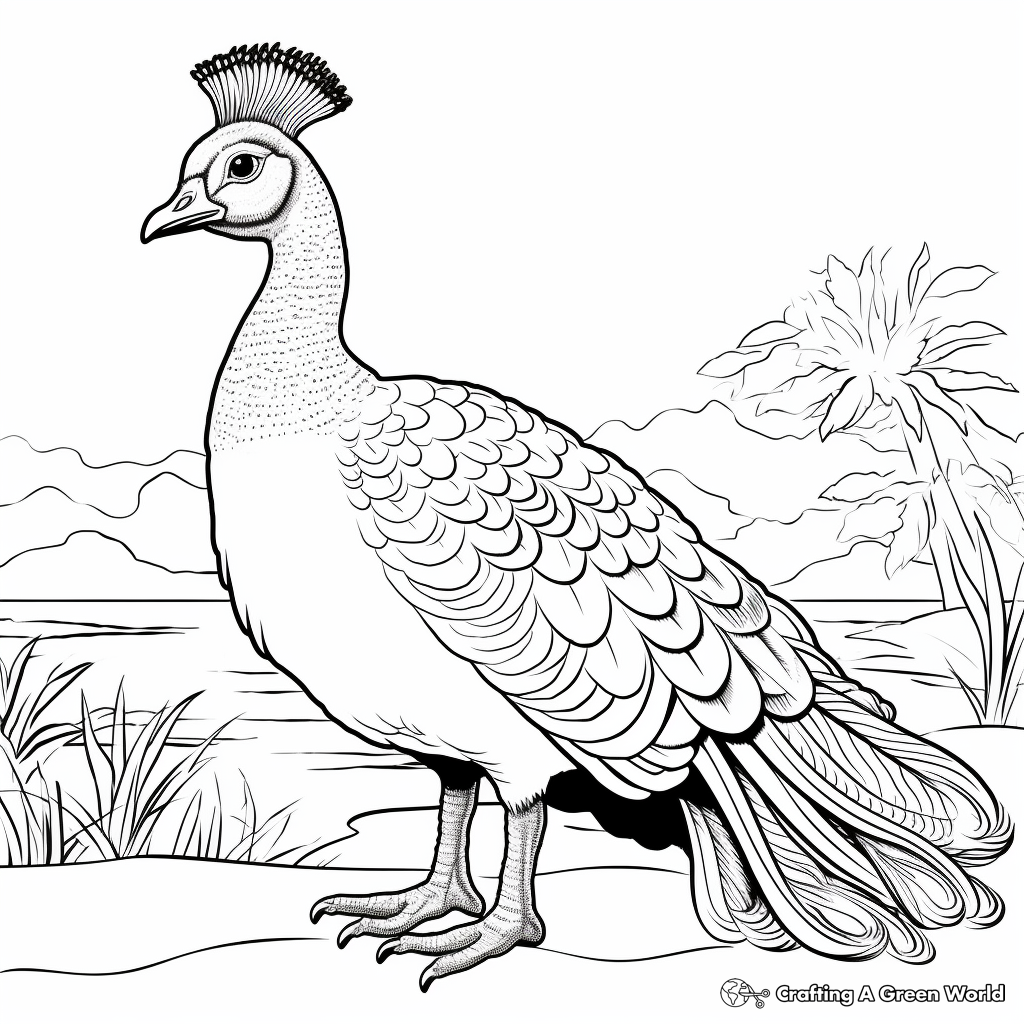 Spalding Peacock Hybrid Coloring Pages 4