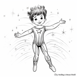 Sparkly Performance Leotard Coloring Sheets 1