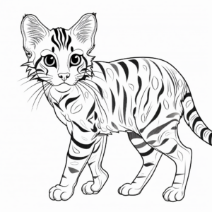 Spectacular Bengal Cat Coloring Pages 2