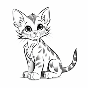 Spectacular Bengal Cat Coloring Pages 4