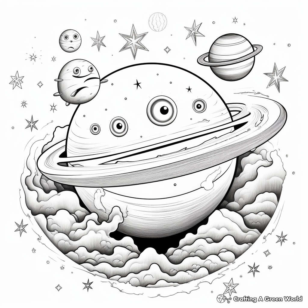 Spectacular Space and Planet Coloring Pages 1