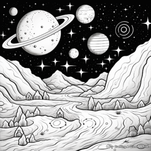 Spectacular Space and Planet Coloring Pages 3