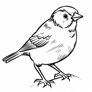 Spectacular Sparrow Coloring Pages 2