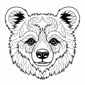 Spectacular Spectacled Bear Face Coloring Pages 3