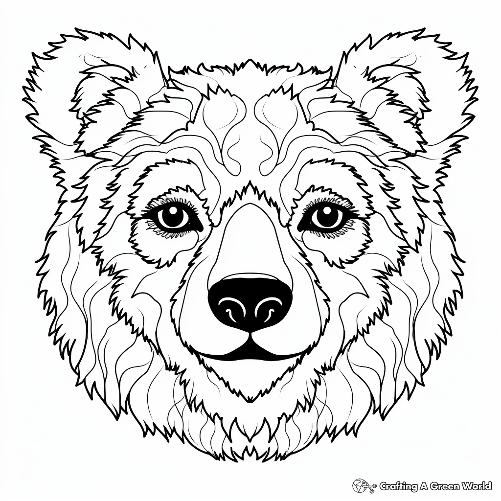 Spectacular Spectacled Bear Face Coloring Pages 4