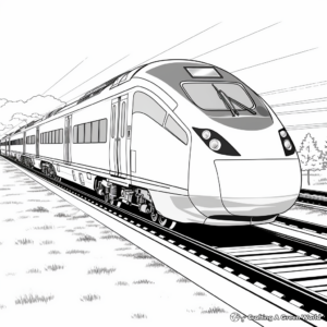 Speedy Bullet Train Coloring Pages 4