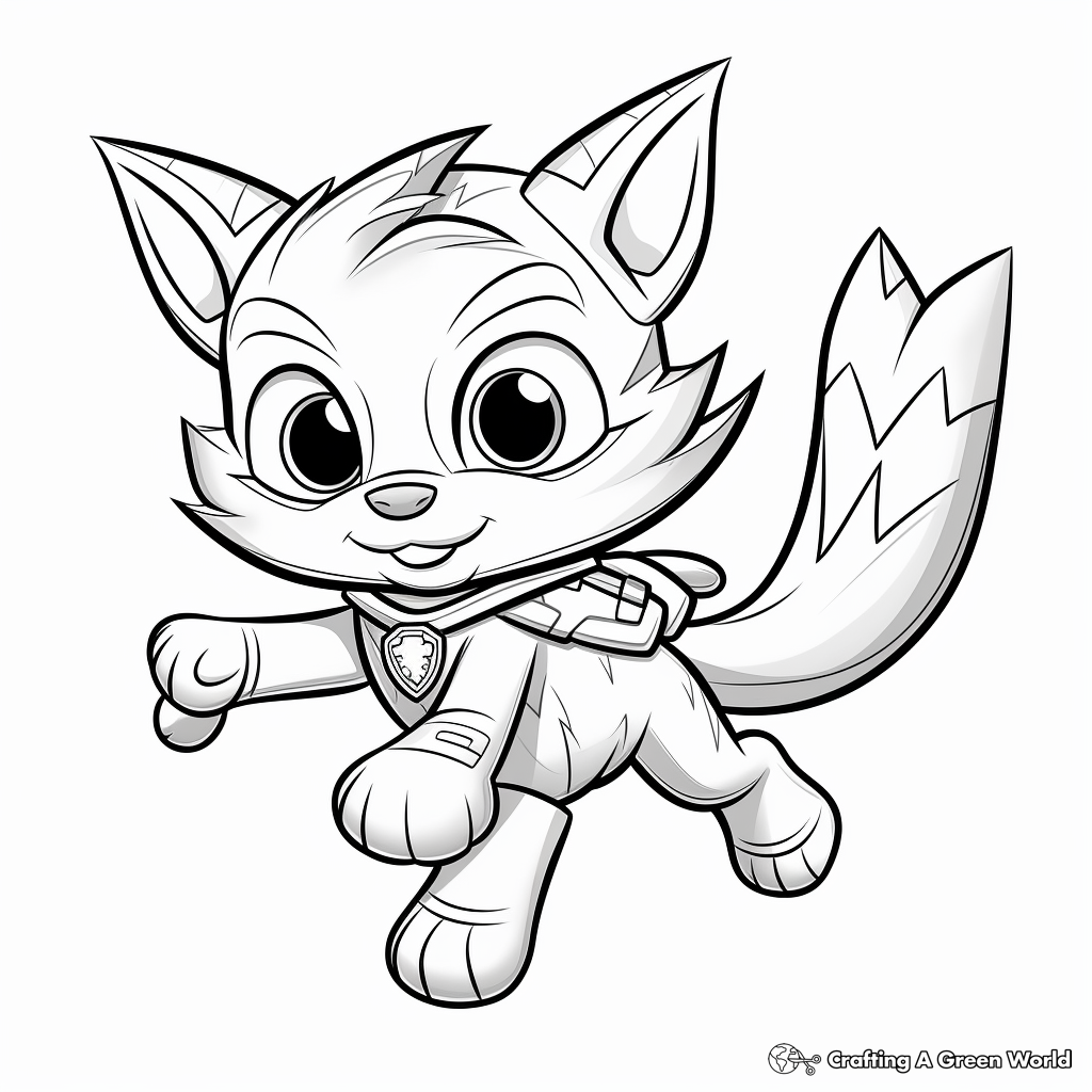 Speedy Racer Kitty Coloring Pages 1