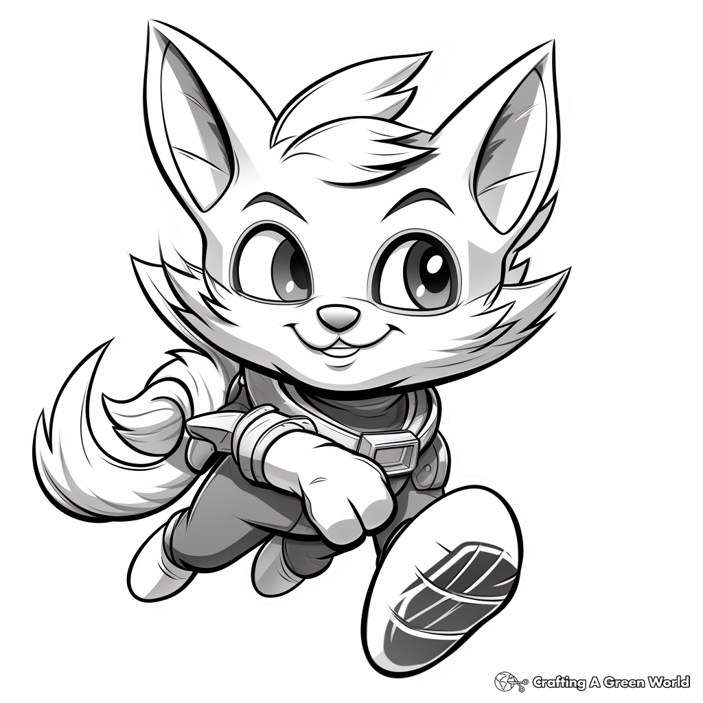 Speedy Racer Kitty Coloring Pages 3