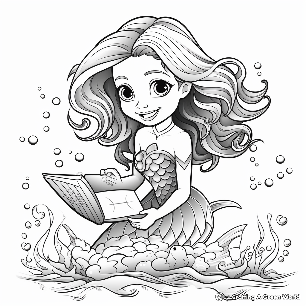 Spellbinding Mermaid Coloring Pages 1