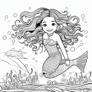 Spellbinding Mermaid Coloring Pages 3