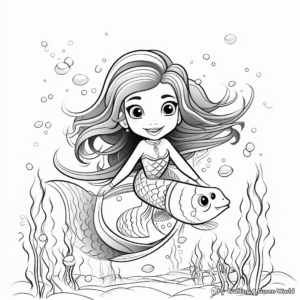 Spellbinding Mermaid Coloring Pages 4